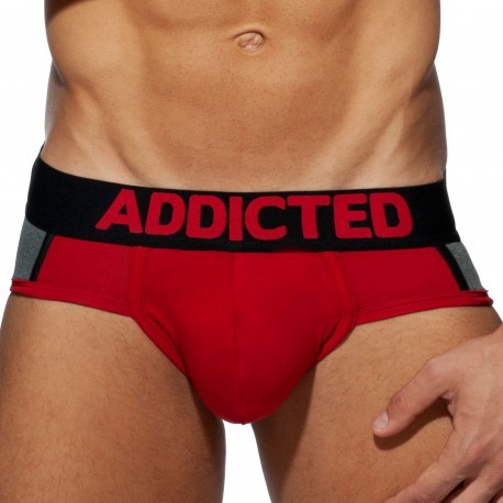Addicted Spacer Brief - Red - Grey