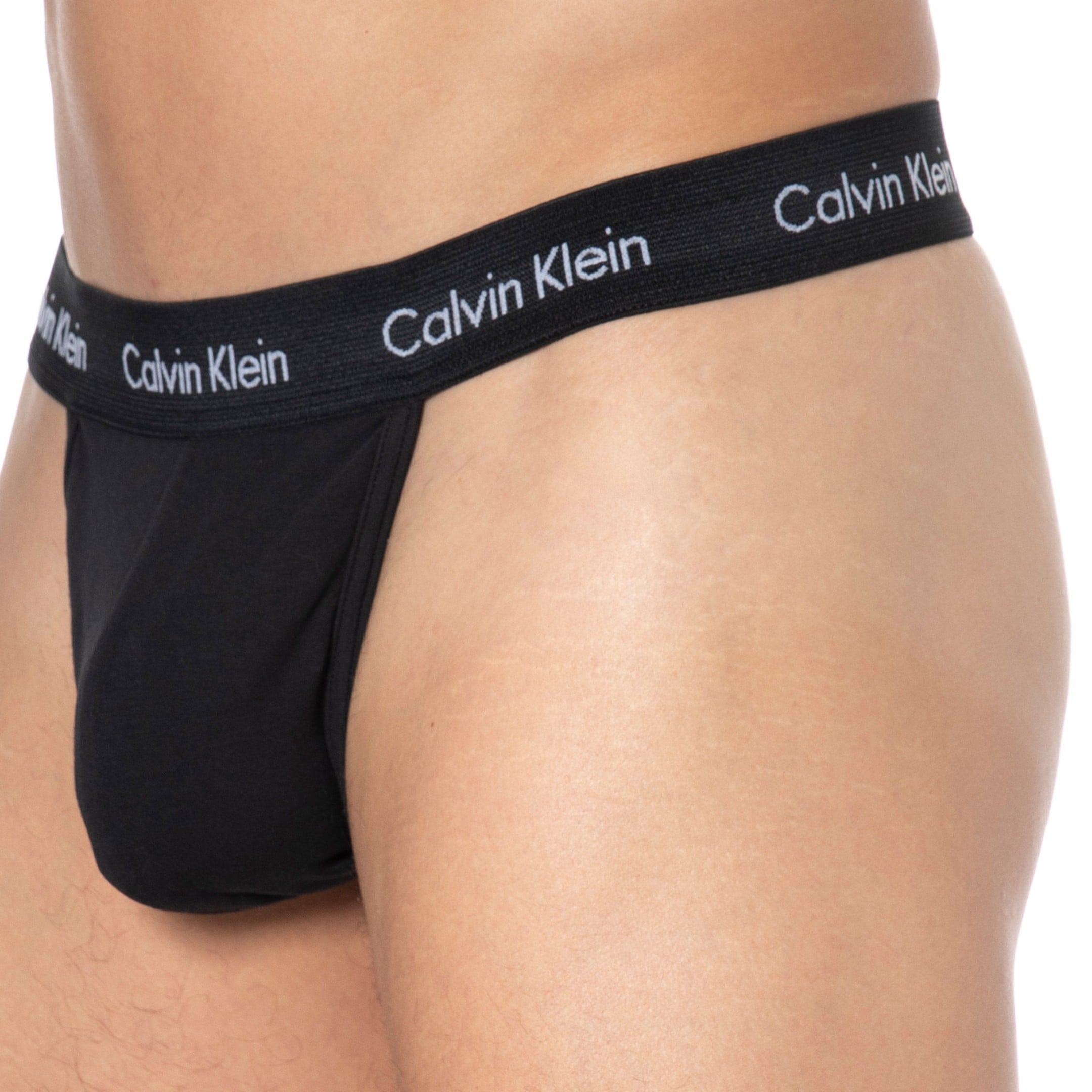 Calvin Klein 2-Pack Cotton Stretch Thongs - Black | INDERWEAR