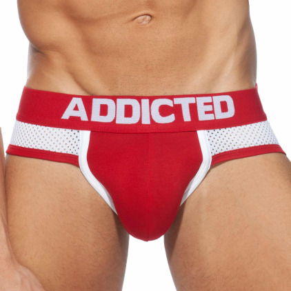 Addicted 3-Pack Combi Mesh Briefs - Black - Red - Navy