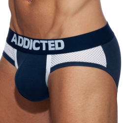Addicted 3-Pack Combi Mesh Briefs - Black - Red - Navy