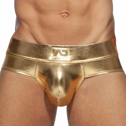 Addicted Metallic Brief - Gold