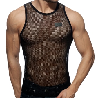 Débardeur C-Through Mesh Noir Addicted