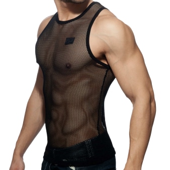 Débardeur C-Through Mesh Noir Addicted