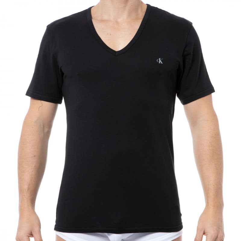 Noodlottig Th Land van staatsburgerschap Calvin Klein 2-Pack Ck One Cotton V-Neck T-Shirts - Black | INDERWEAR
