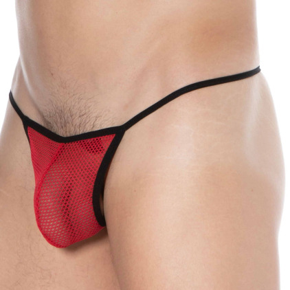 String Sexy Mesh Rouge Doreanse