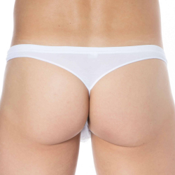 String Sexy Coton Modal Uni Blanc Doreanse