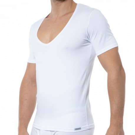 Doreanse T-Shirt Essential Col V Blanc