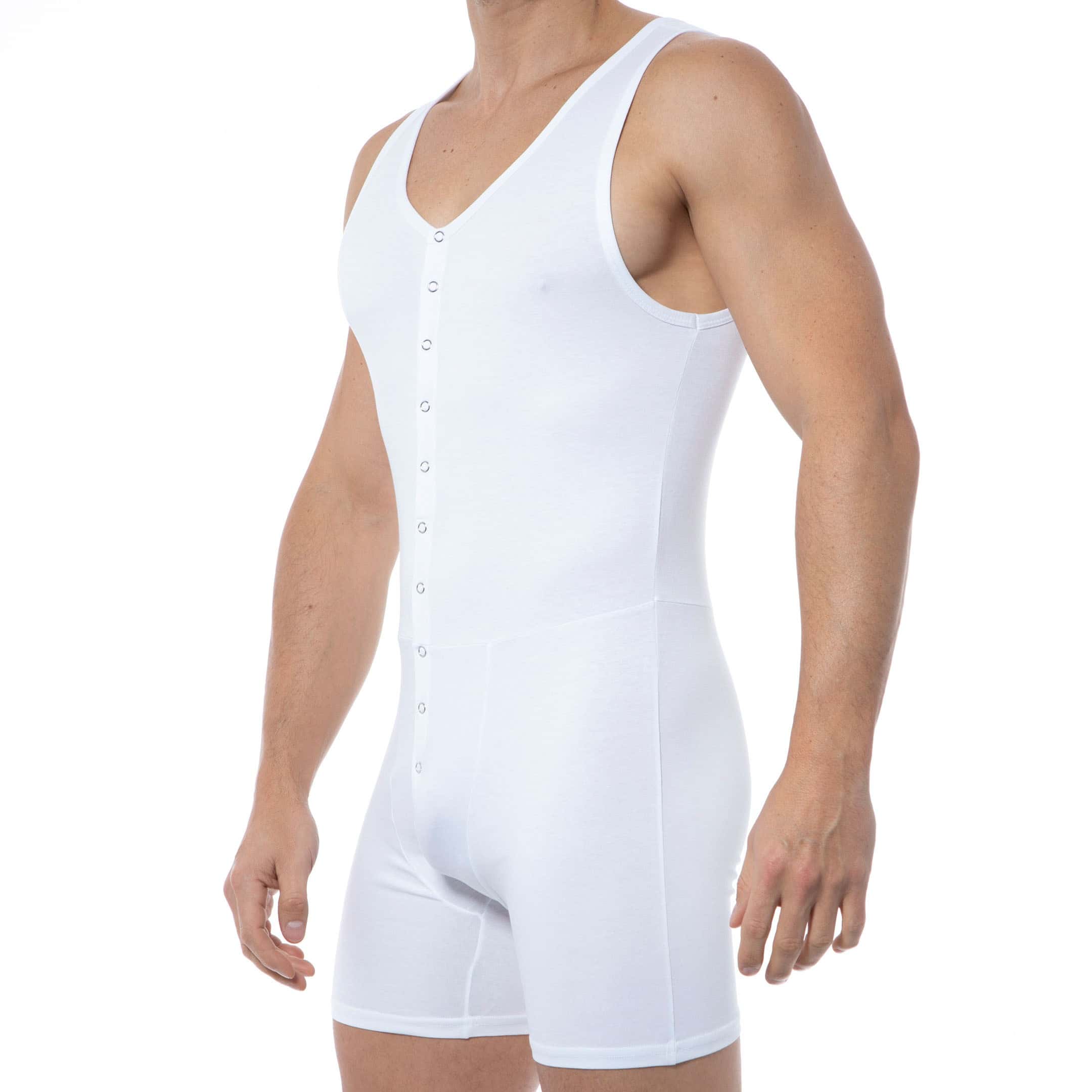 Adult White Bodysuit Men