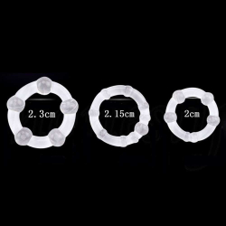 Lot de 3 Cockrings Transparents à Billes Orion