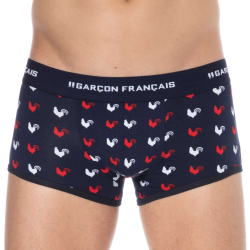 Boxer Coq Gaulois Bleu Marine Garçon Français