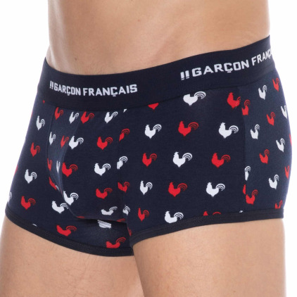 Garçon Français Gallic Rooster Boxer - Navy