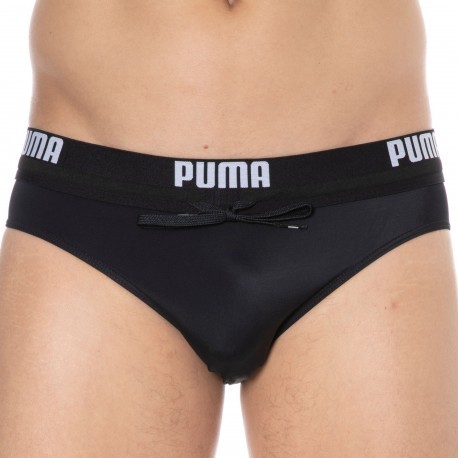 Puma Slip de Bain Natation Logo Noir