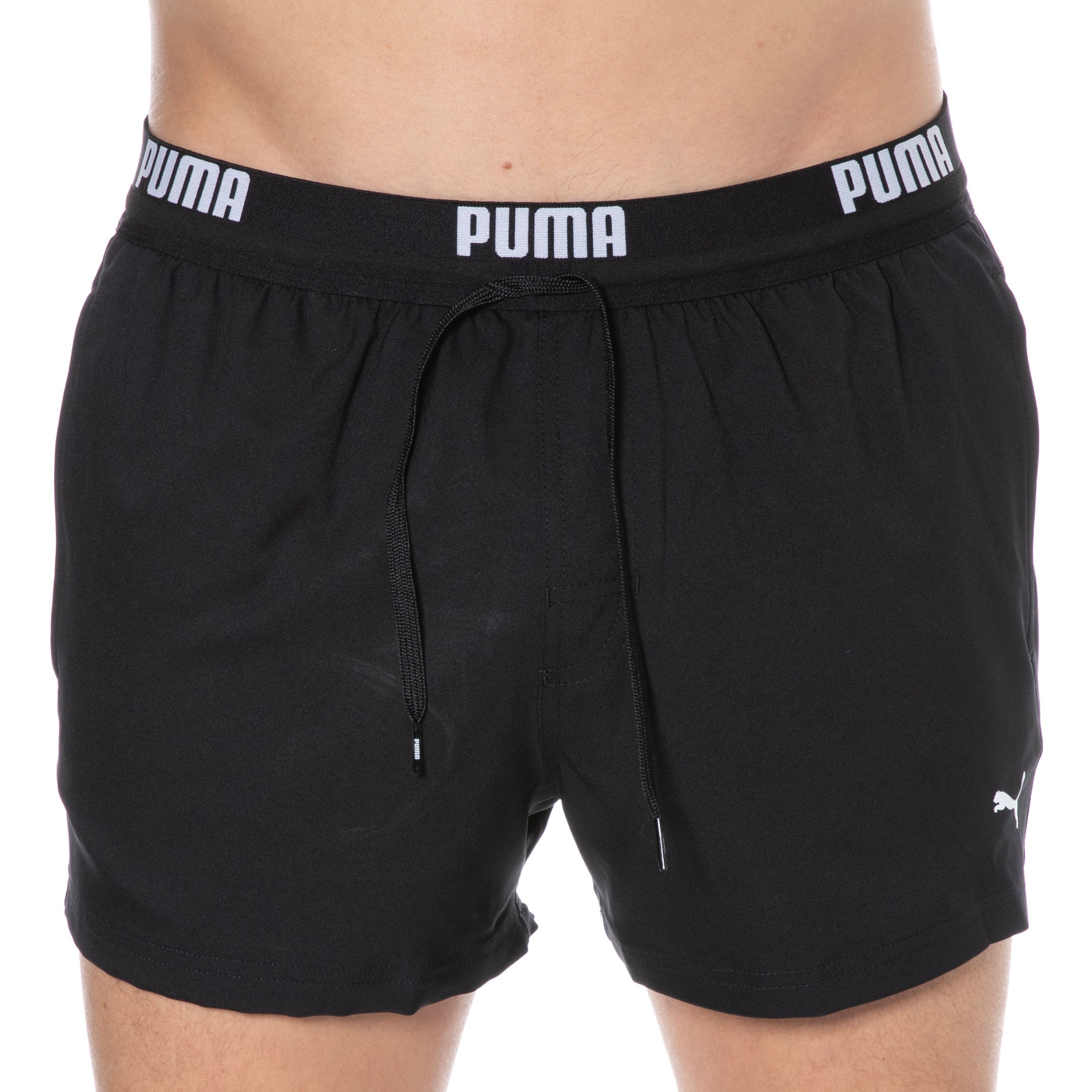 Puma Logo Swim Shorts - Black | INDERWEAR