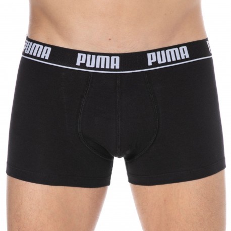 Puma Lot de 2 Boxers Basic Blanc - Noir