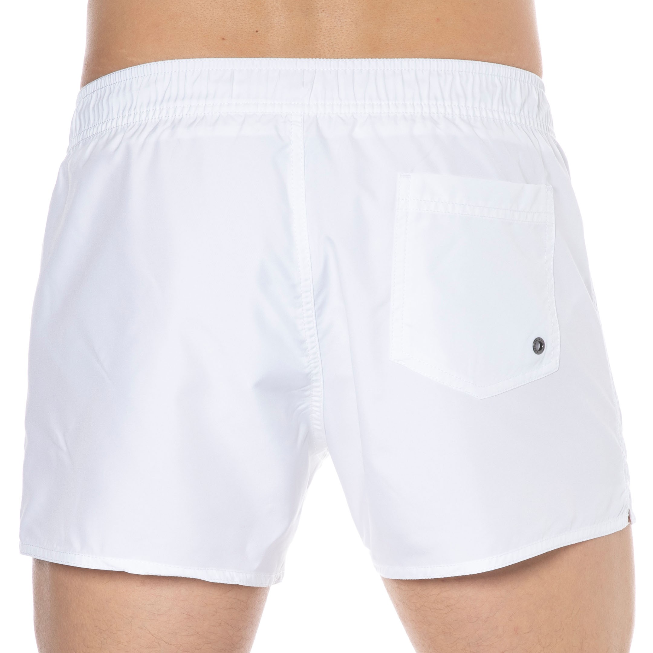 Emporio Armani Color Block Swim Shorts - White