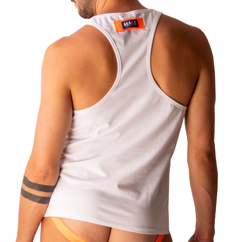 Langwerpig Spit Dusver Male Identity Sport Cotton Tank Top - White | INDERWEAR