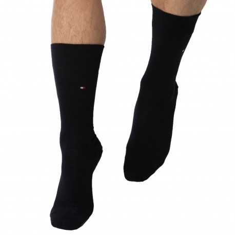 Tommy Hilfiger 2-Pack Classic Cotton Dress Socks - Navy
