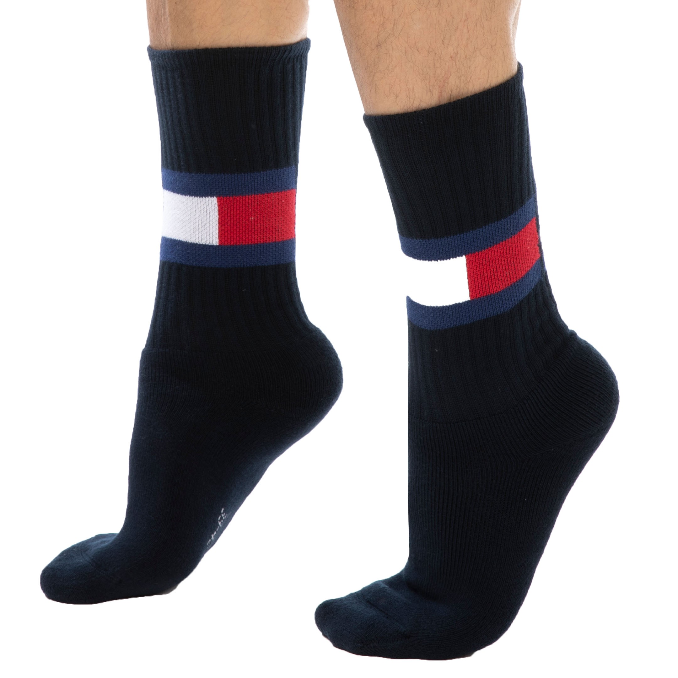 Tommy Hilfiger Flag Cotton Sports Socks - Navy | INDERWEAR