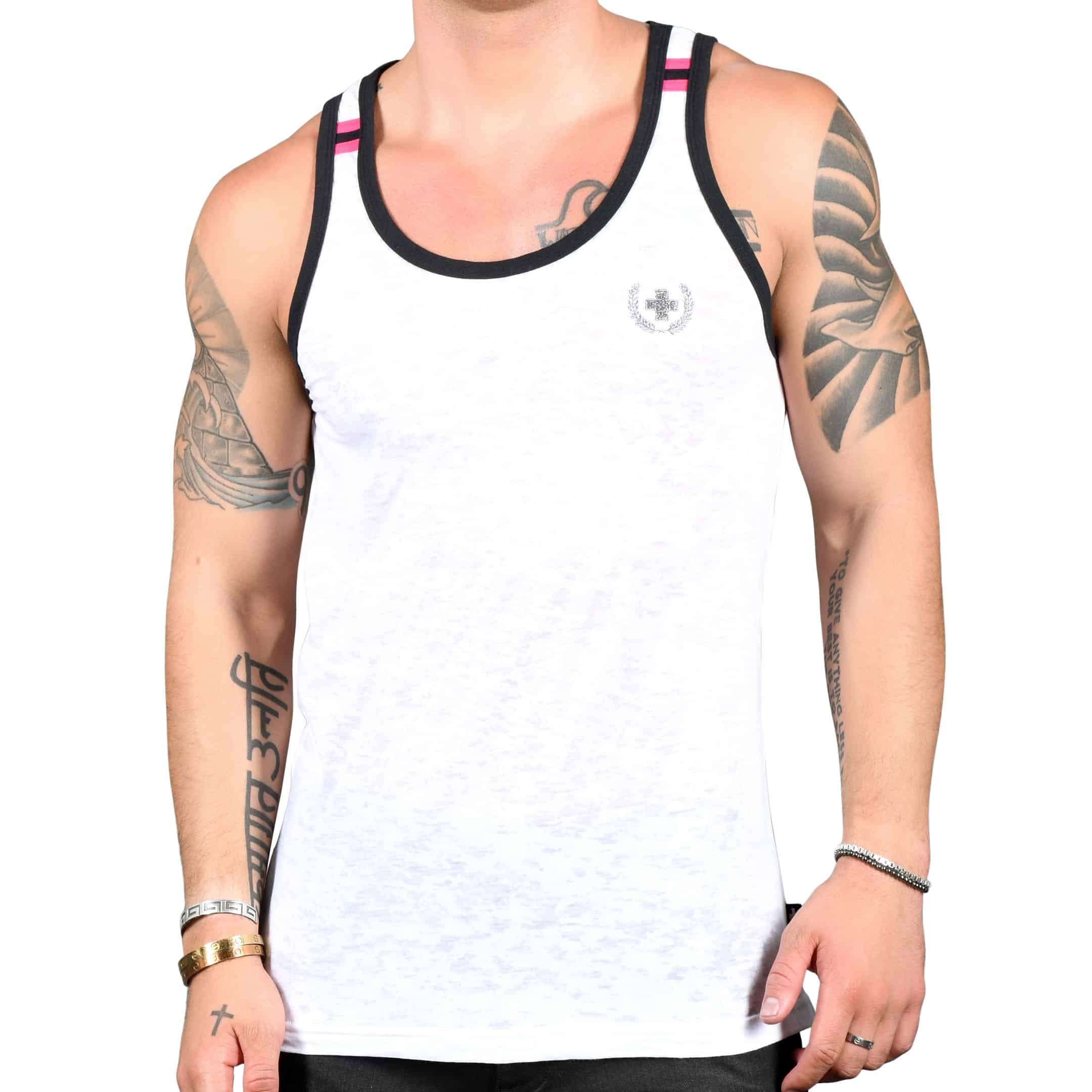 Andrew Christian Burnout Racer Laurel Tank Top White INDERWEAR andrew-christian-burnout-racer-laurel-tank-top-white-inderwear