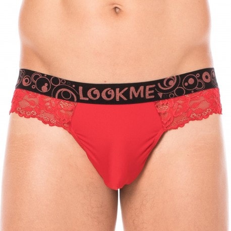 Lookme Lace Thong - Red