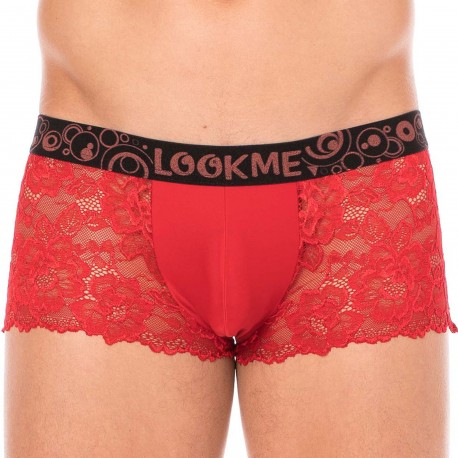 Lookme Lace Trunks - Red