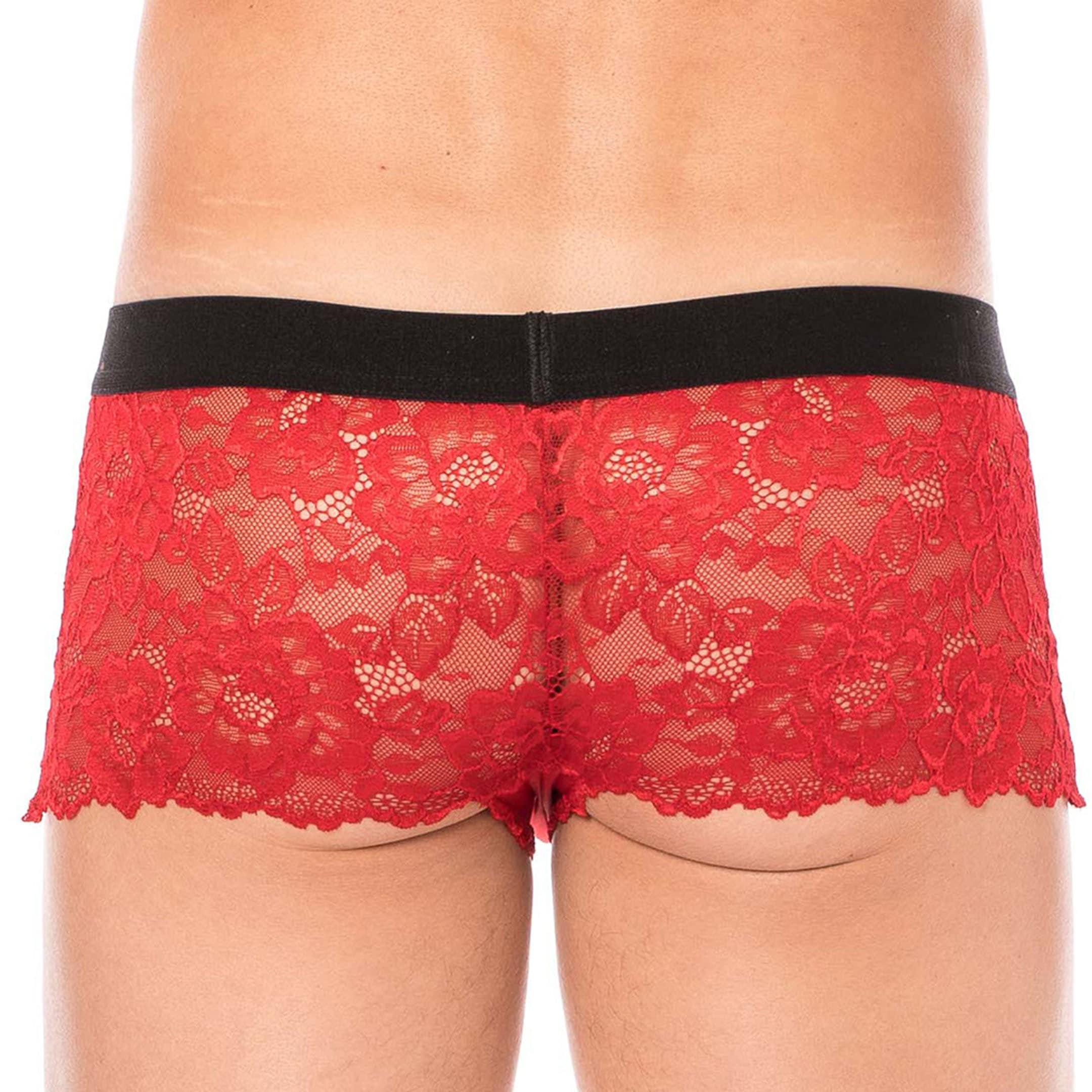 Lookme Lace Trunks - Red