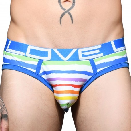 Andrew Christian Almost Naked Love Briefs - Rainbow Stripe