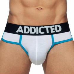 Lot de 3 Slips Second Skin Blanc - Marine - Bleu Roi Addicted