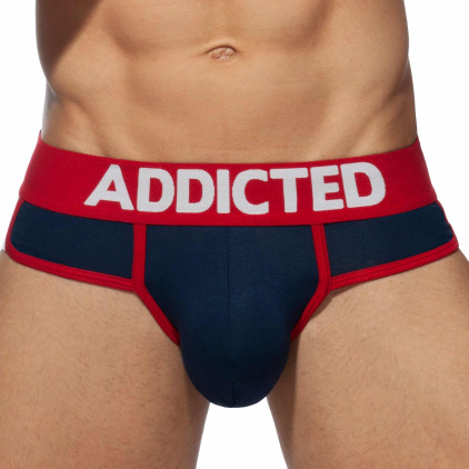 Lot de 3 Slips Second Skin Blanc - Marine - Bleu Roi Addicted