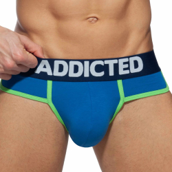 Lot de 3 Slips Second Skin Blanc - Marine - Bleu Roi Addicted