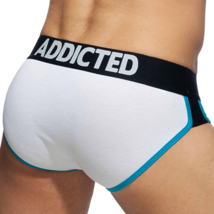 Lot de 3 Slips Second Skin Blanc - Marine - Bleu Roi Addicted