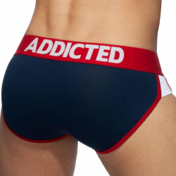 Lot de 3 Slips Second Skin Blanc - Marine - Bleu Roi Addicted