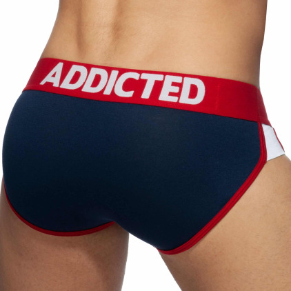 Lot de 3 Slips Second Skin Blanc - Marine - Bleu Roi Addicted