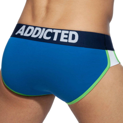 Lot de 3 Slips Second Skin Blanc - Marine - Bleu Roi Addicted