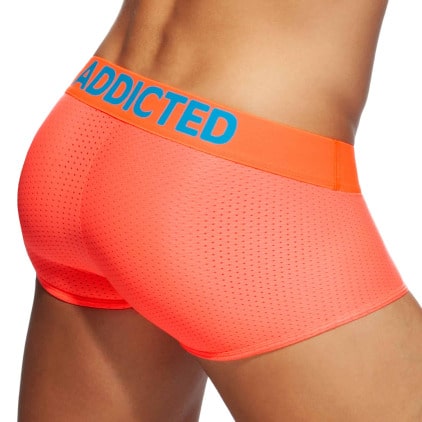 Boxer Court Cockring Mesh Neon Orange Fluo Addicted