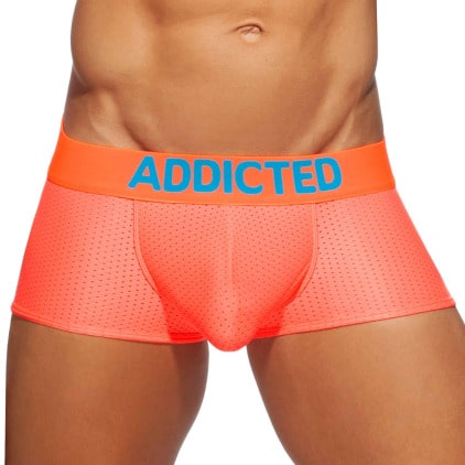 Boxer Court Cockring Mesh Neon Orange Fluo Addicted
