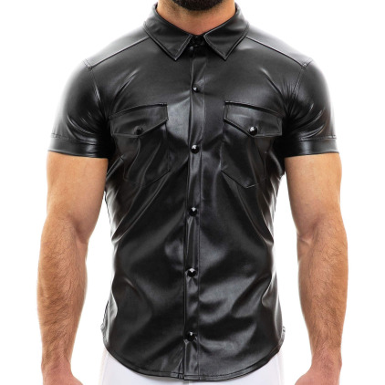 Chemisette Leather Simili-Cuir Noire Modus Vivendi