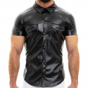 Modus Vivendi Vegan Leather Shirt - Black