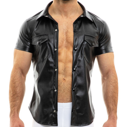 Chemisette Leather Simili-Cuir Noire Modus Vivendi