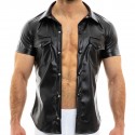 Modus Vivendi Vegan Leather Shirt - Black