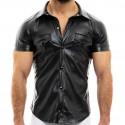 Modus Vivendi Vegan Leather Shirt - Black