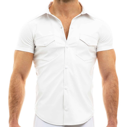 Modus Vivendi Chemisette Leather Simili-Cuir Blanche