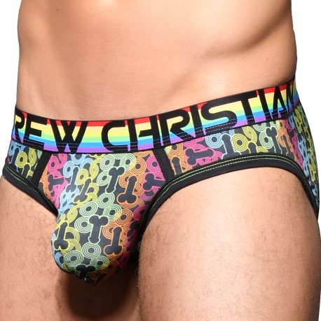 Andrew Christian Slip Almost Naked Deco Penis Arc-en-Ciel
