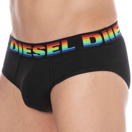 Diesel Slip Rainbow Coton Stretch Noir