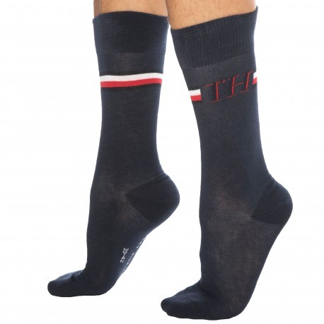Tommy Hilfiger 2-Pack Iconic Stripe Socks - Navy