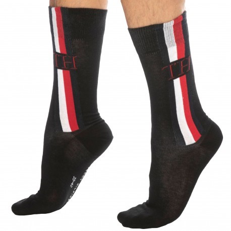 Tommy Hilfiger 2-Pack Iconic Stripe Socks - Black