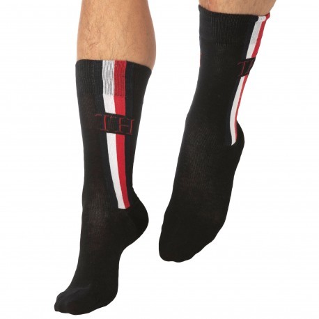 Tommy Hilfiger 2-Pack Iconic Stripe Socks - Black