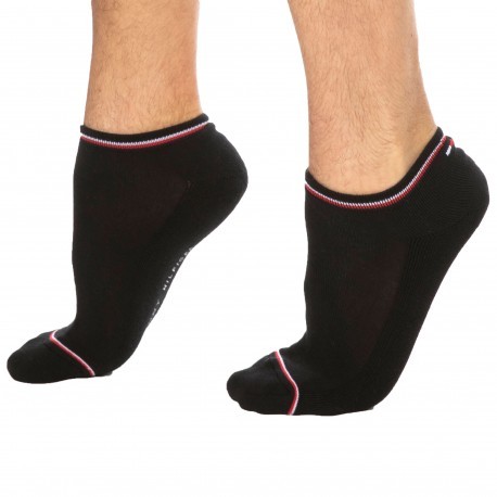Tommy Hilfiger 2-Pack Iconic Sneaker Socks - Black