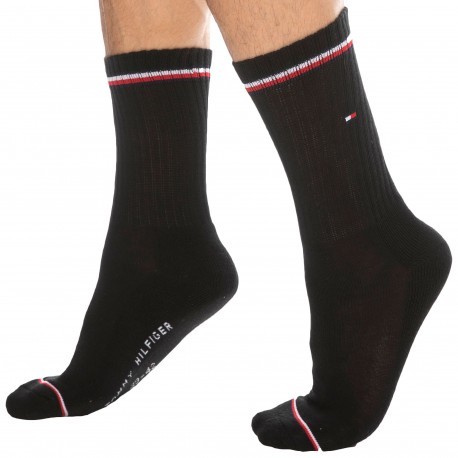 Tommy Hilfiger 2-Pack Iconic Sporty Socks - Black