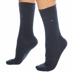 Tommy Hilfiger 2-Pack Small Stripe Socks - Blue Jeans - Blue Stripe